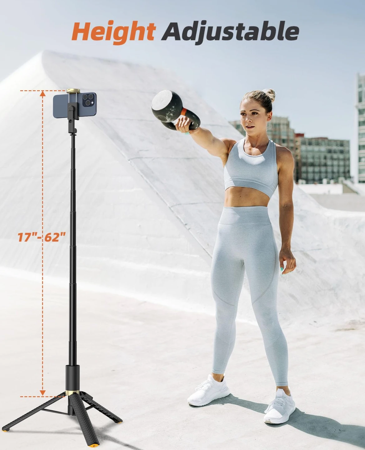 67" Tall Phone Tripod w/ Remote - Content & Grad Pics