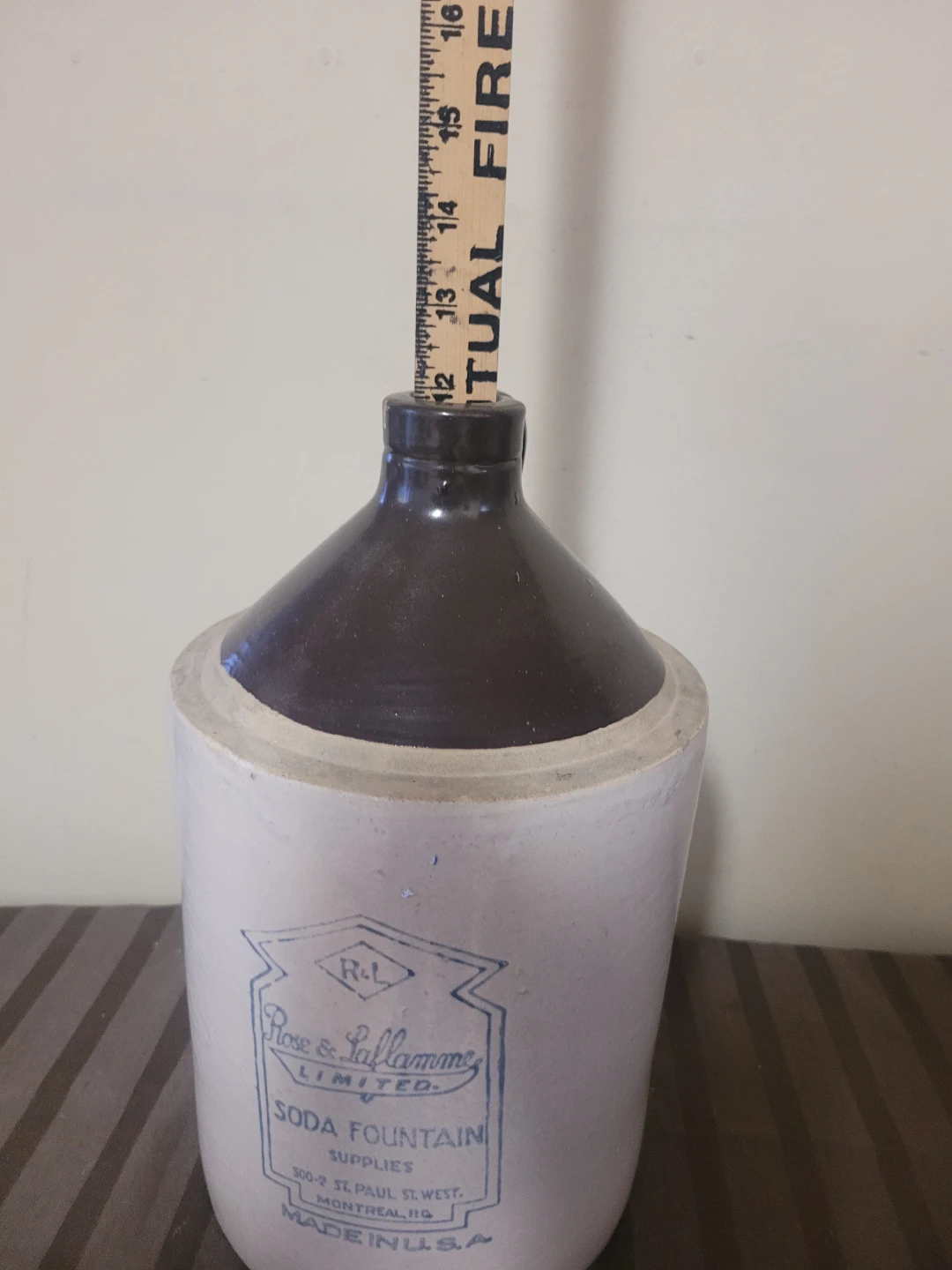 Antique Rose & Laflamme Limited Soda Fountain Stoneware Jug - photo 3