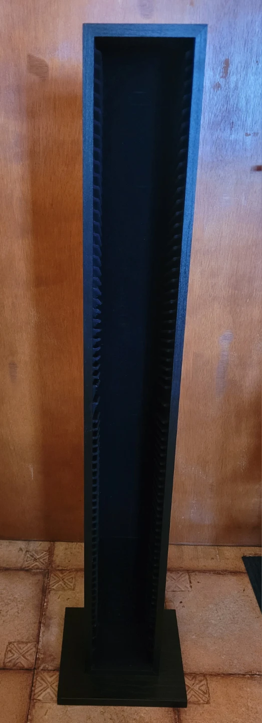 Black Wooden 77 CD Storage Tower + Wall Mount 32 CD Storage Rack