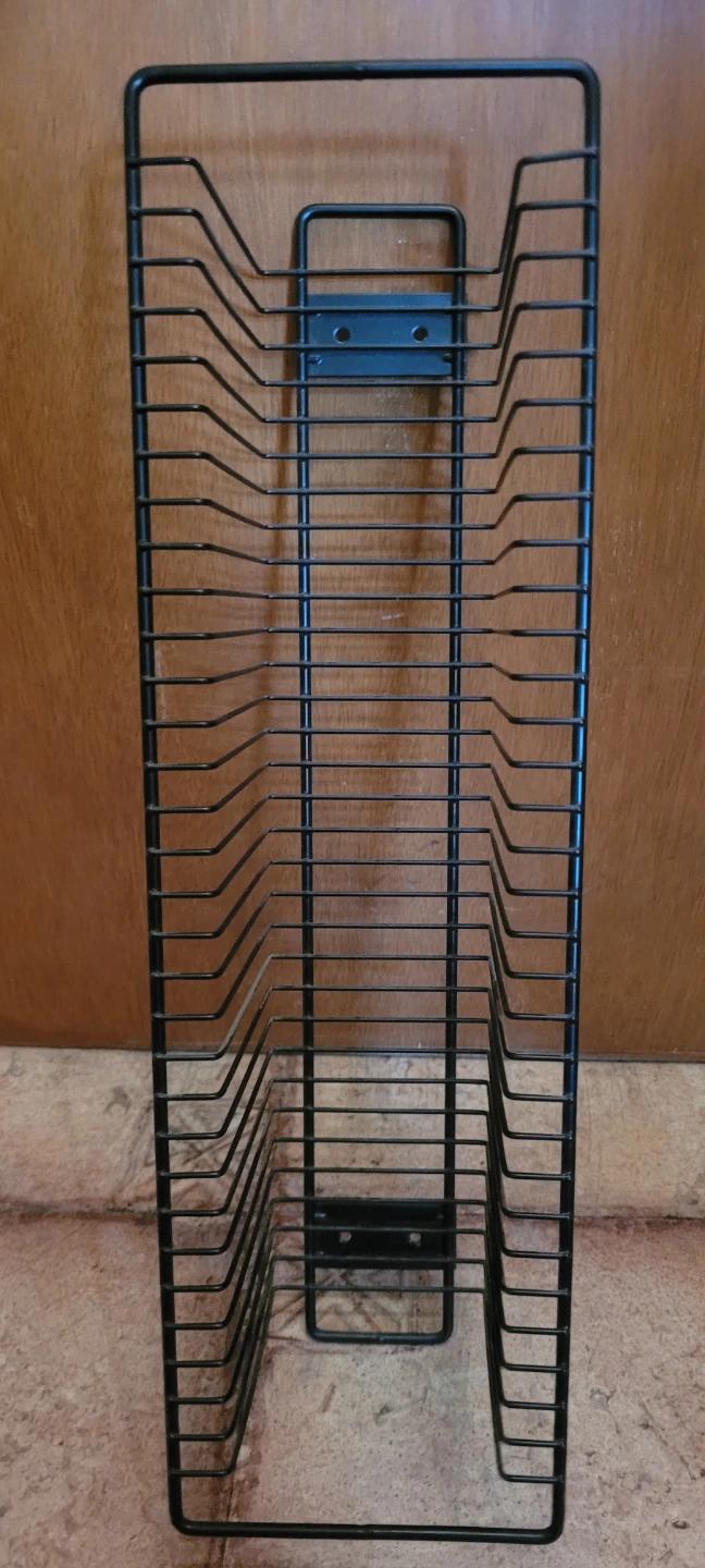 Black Wooden 77 CD Storage Tower + Wall Mount 32 CD Storage Rack - photo 2