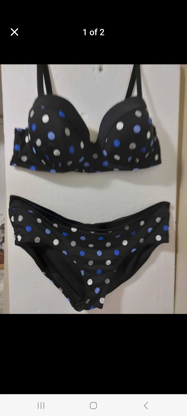 Black Polka Dot Bikini Set
