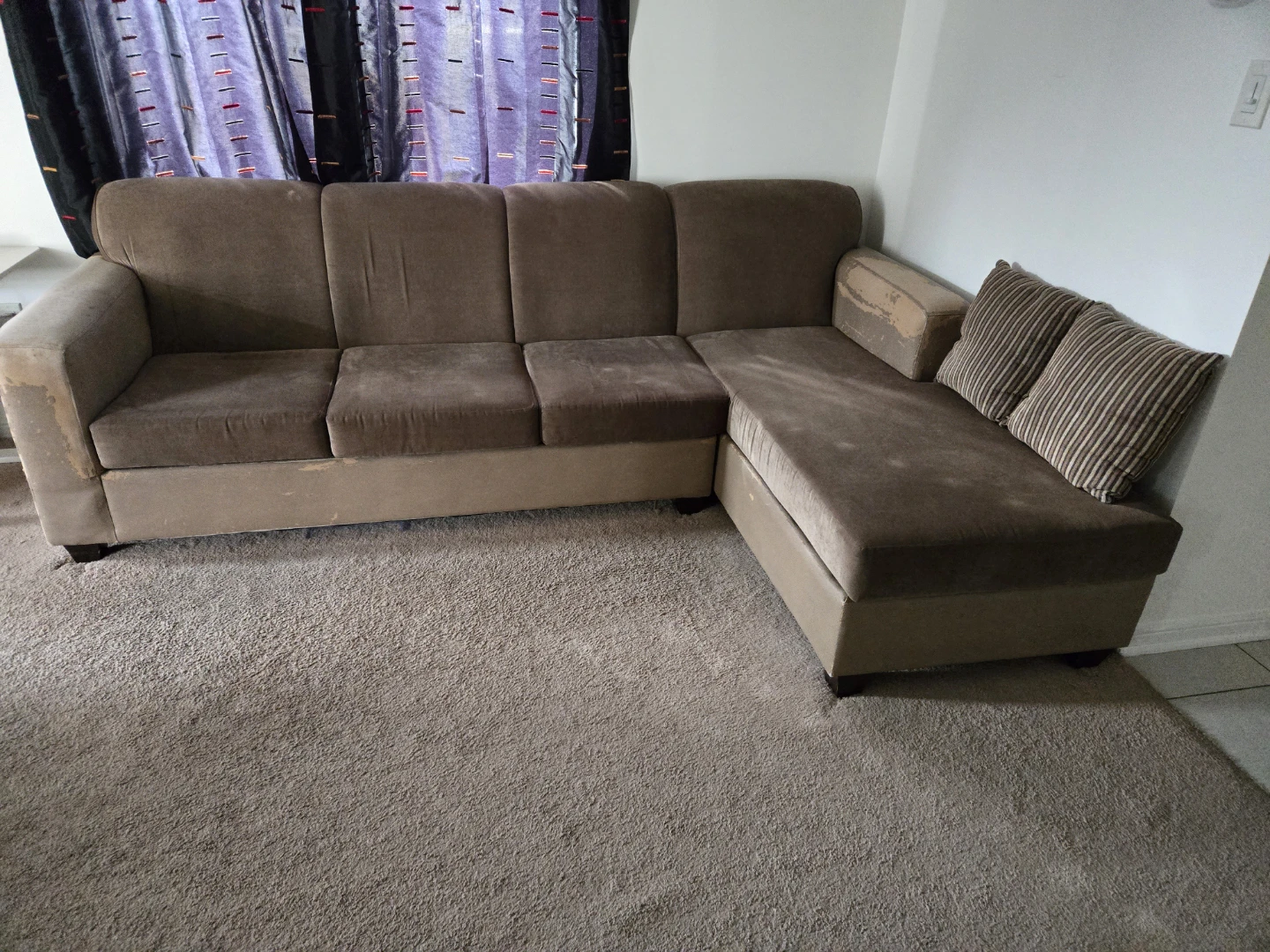 Brown Sectional Sofa - photo 4