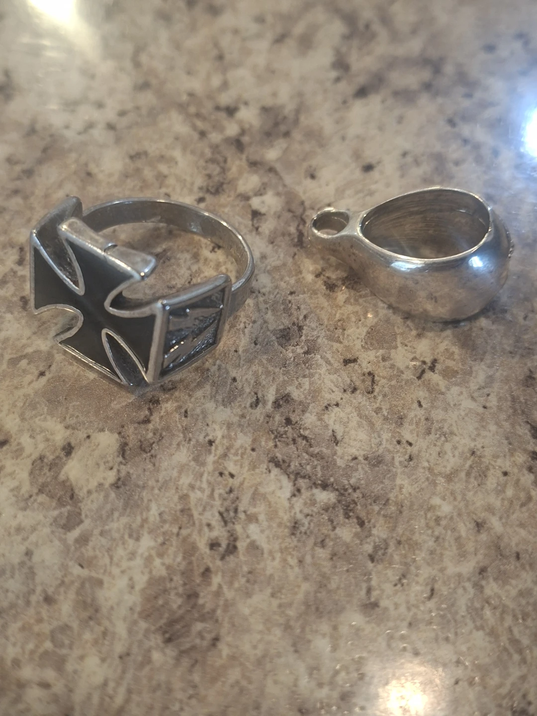 Vintage Silver Ring with Iron Cross Design & silver pendant - photo 3
