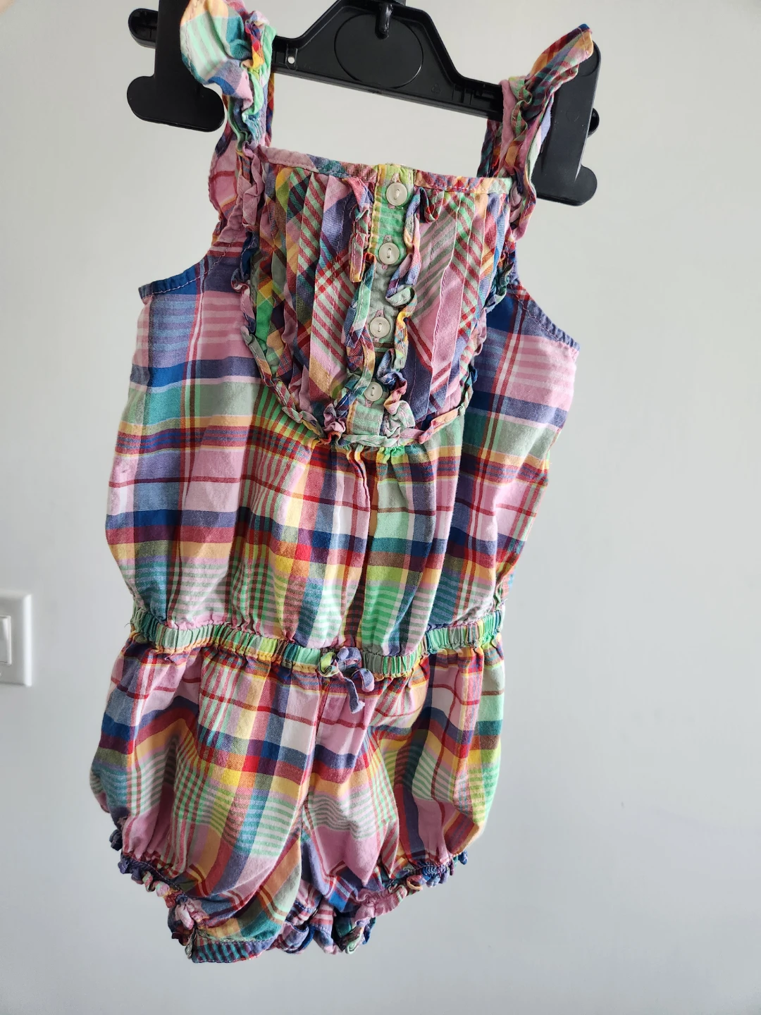 Ralph Lauren Baby Girl Plaid Romper - 24M