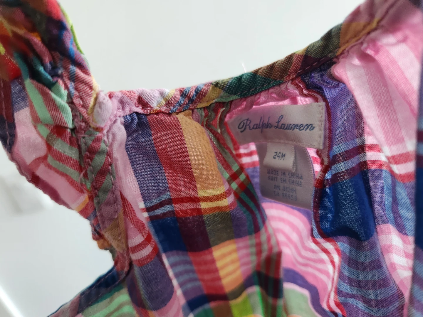 Ralph Lauren Baby Girl Plaid Romper - 24M - photo 3