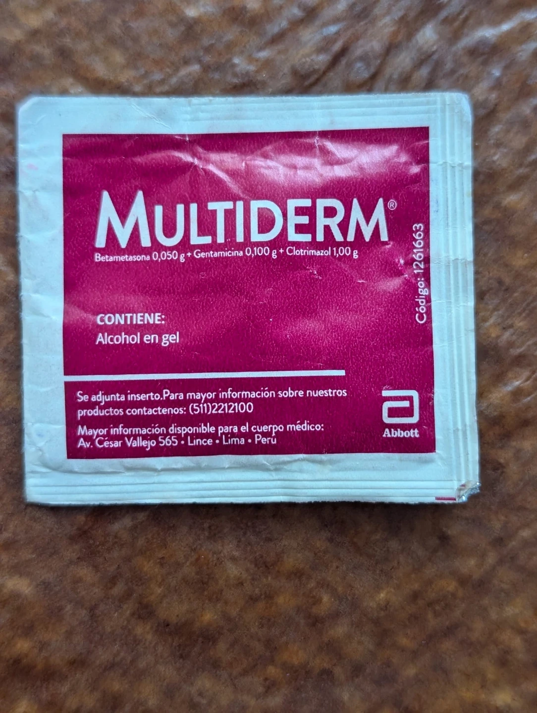 Multiderm Antibacterial Gel Sachet