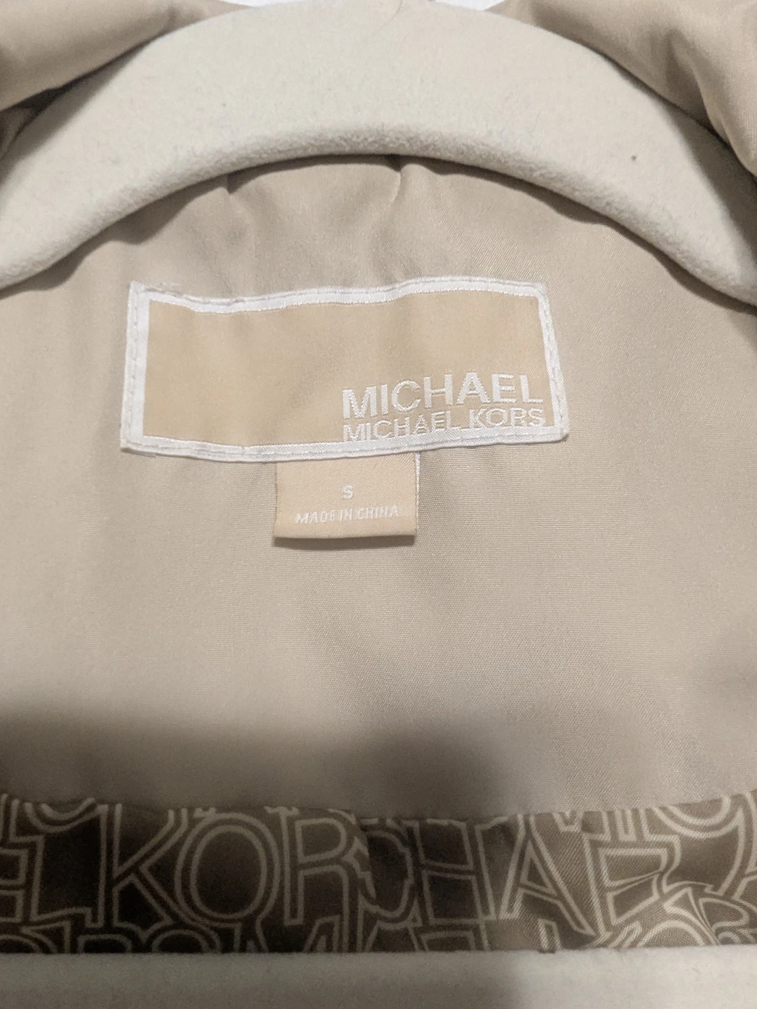 Michael Kors Beige Hooded Utility Jacket Size S - photo 2