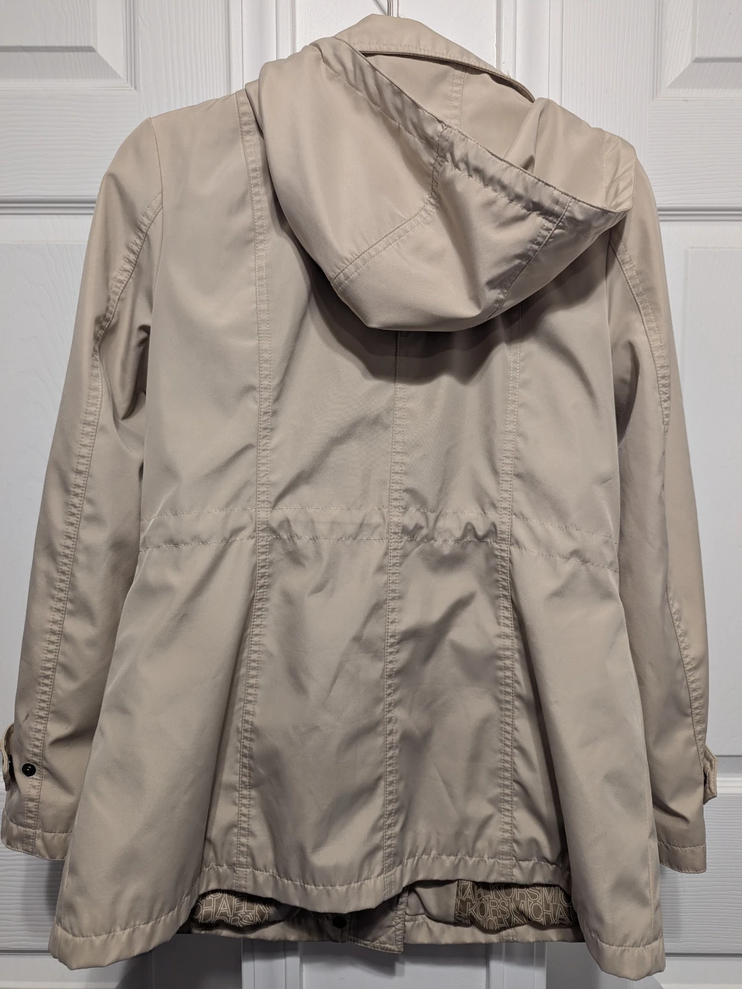 Michael Kors Beige Hooded Utility Jacket Size S - photo 5