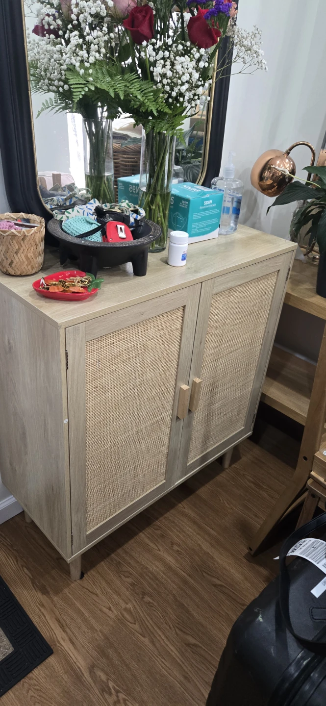 Rattan Accent Cabinet