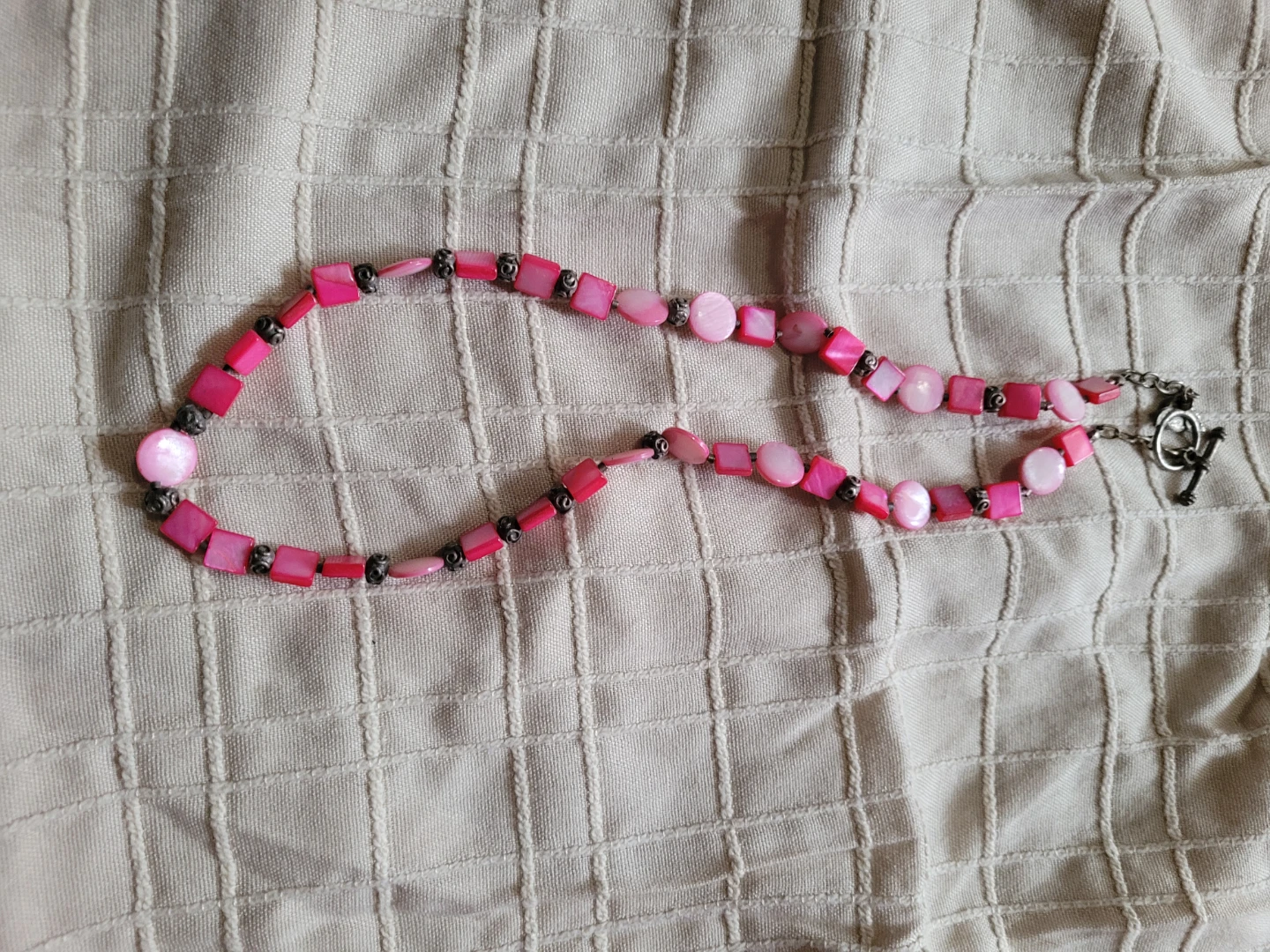 Pink Shell Bead Necklace