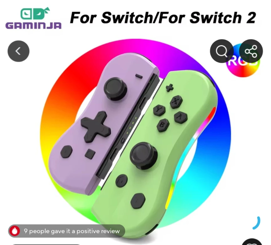 GAMNJA Replacement Controllers for Nintendo Switch/Switch 2