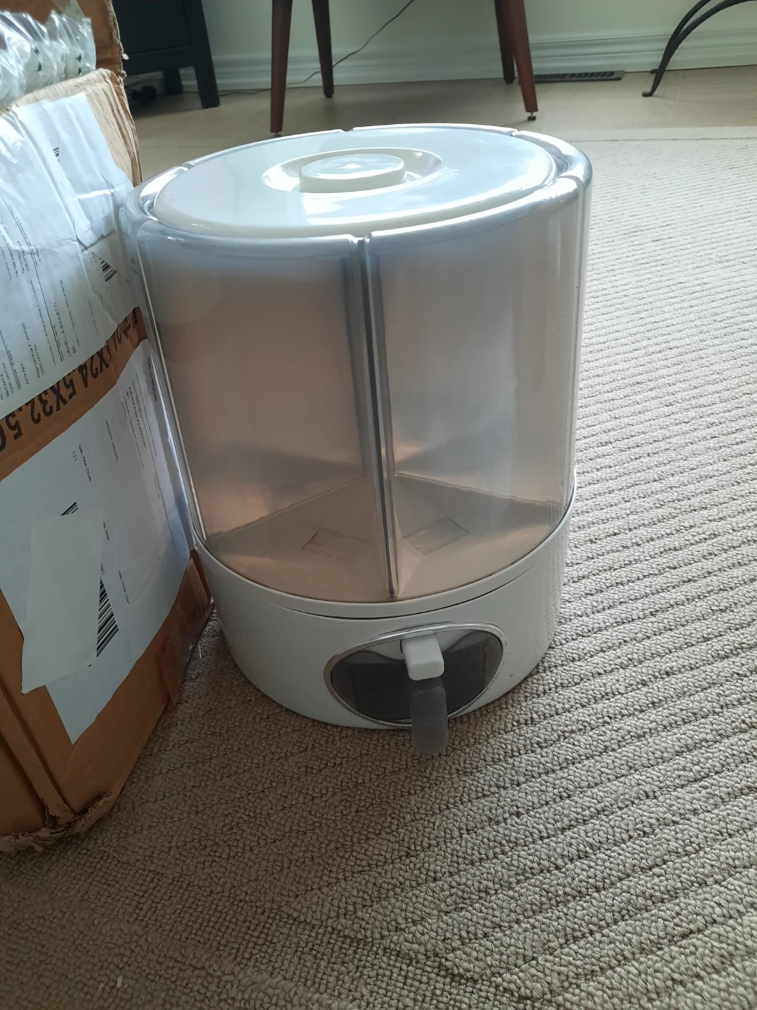 Rotating 6 Grid Grain Dispenser - White - photo 2
