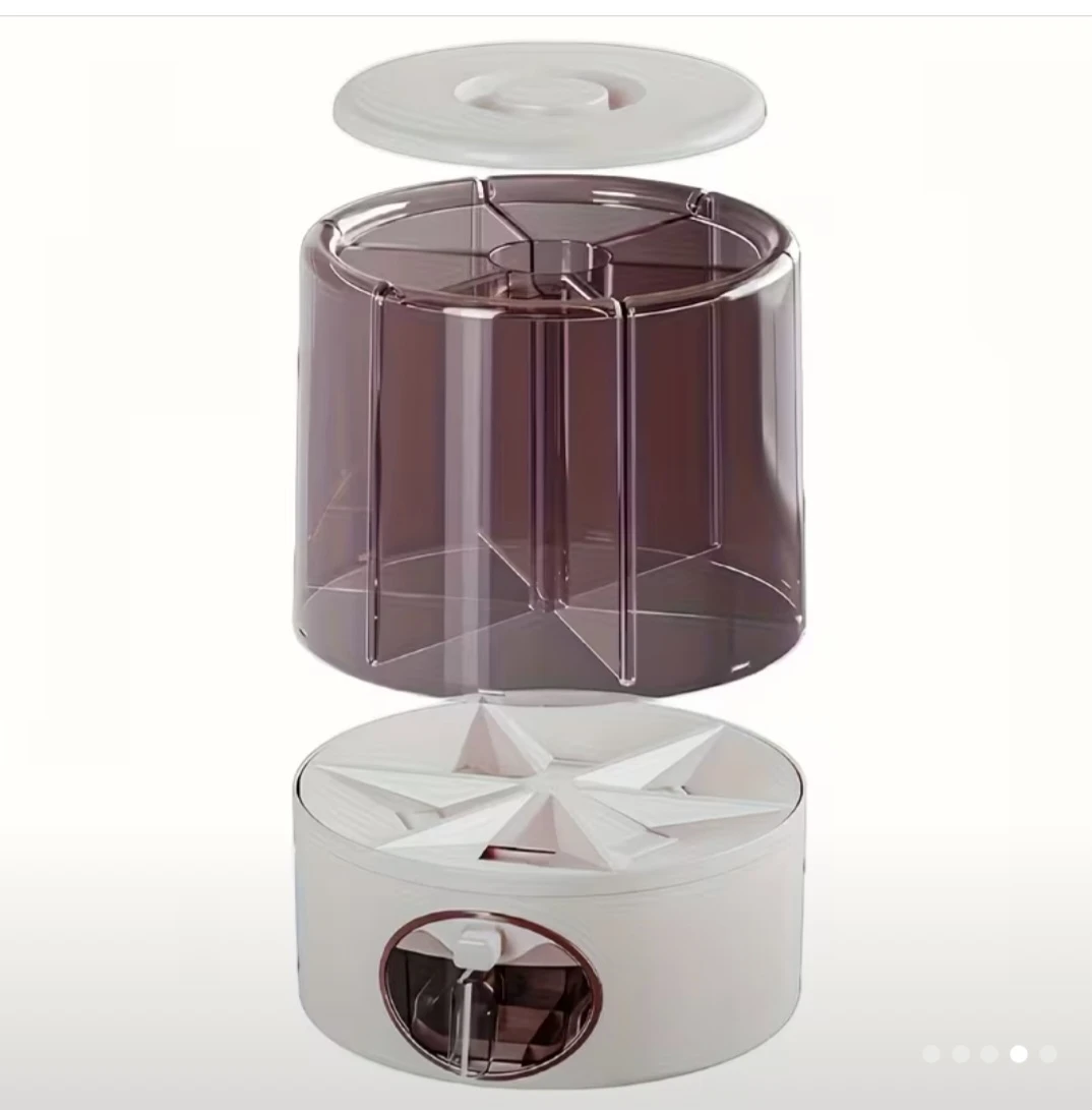 Rotating 6 Grid Grain Dispenser - White - photo 3