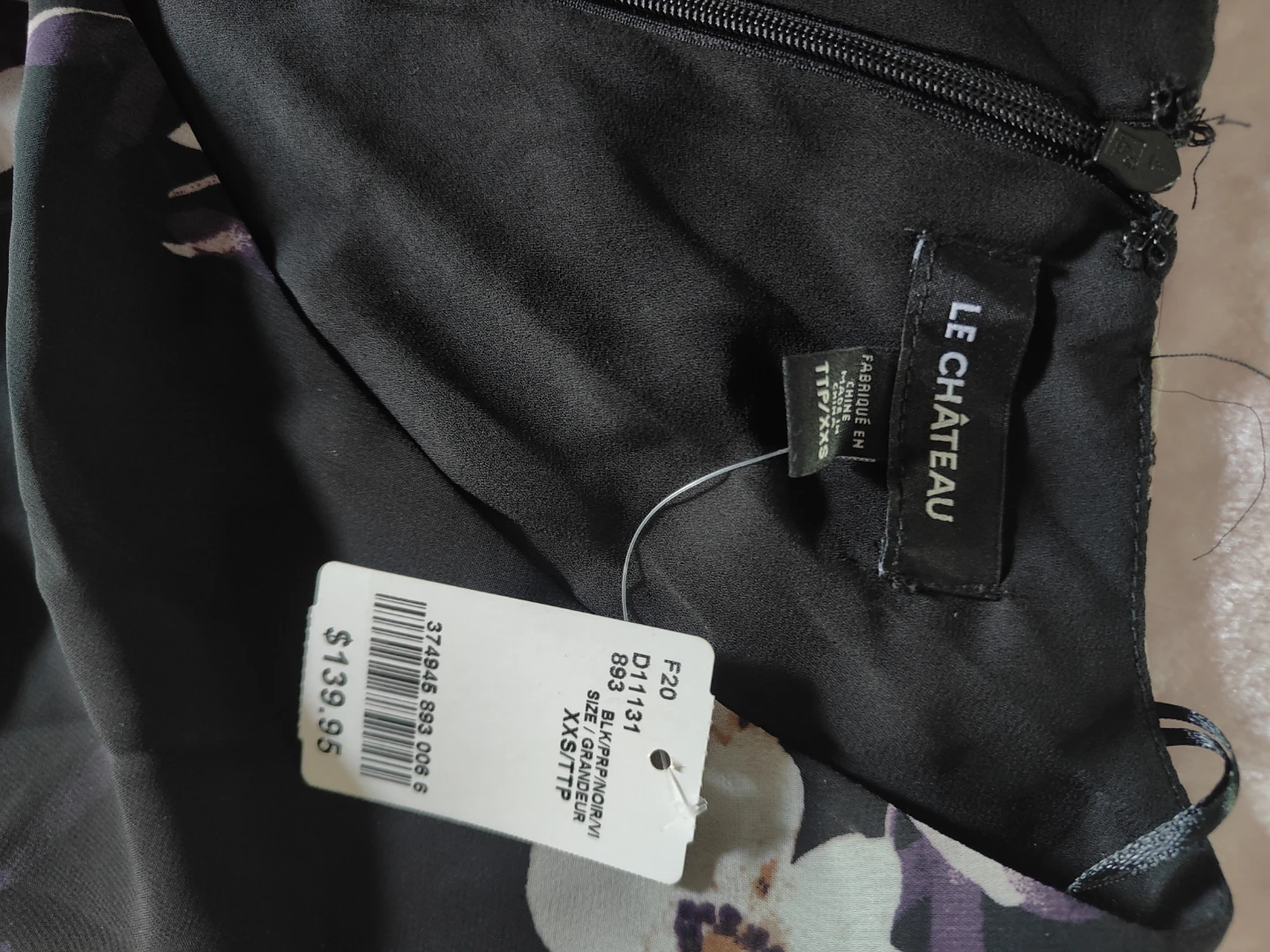 LE CHÂTEAU Black Floral Print Dress - XXS - photo 2