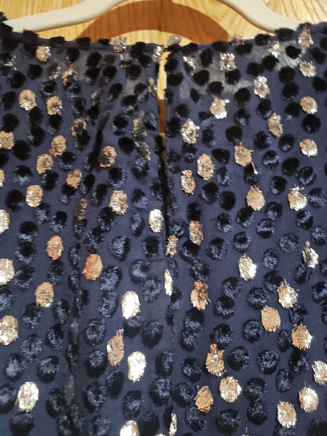 Kate Spade New York Navy Velvet Dot Blouse - XS - photo 4