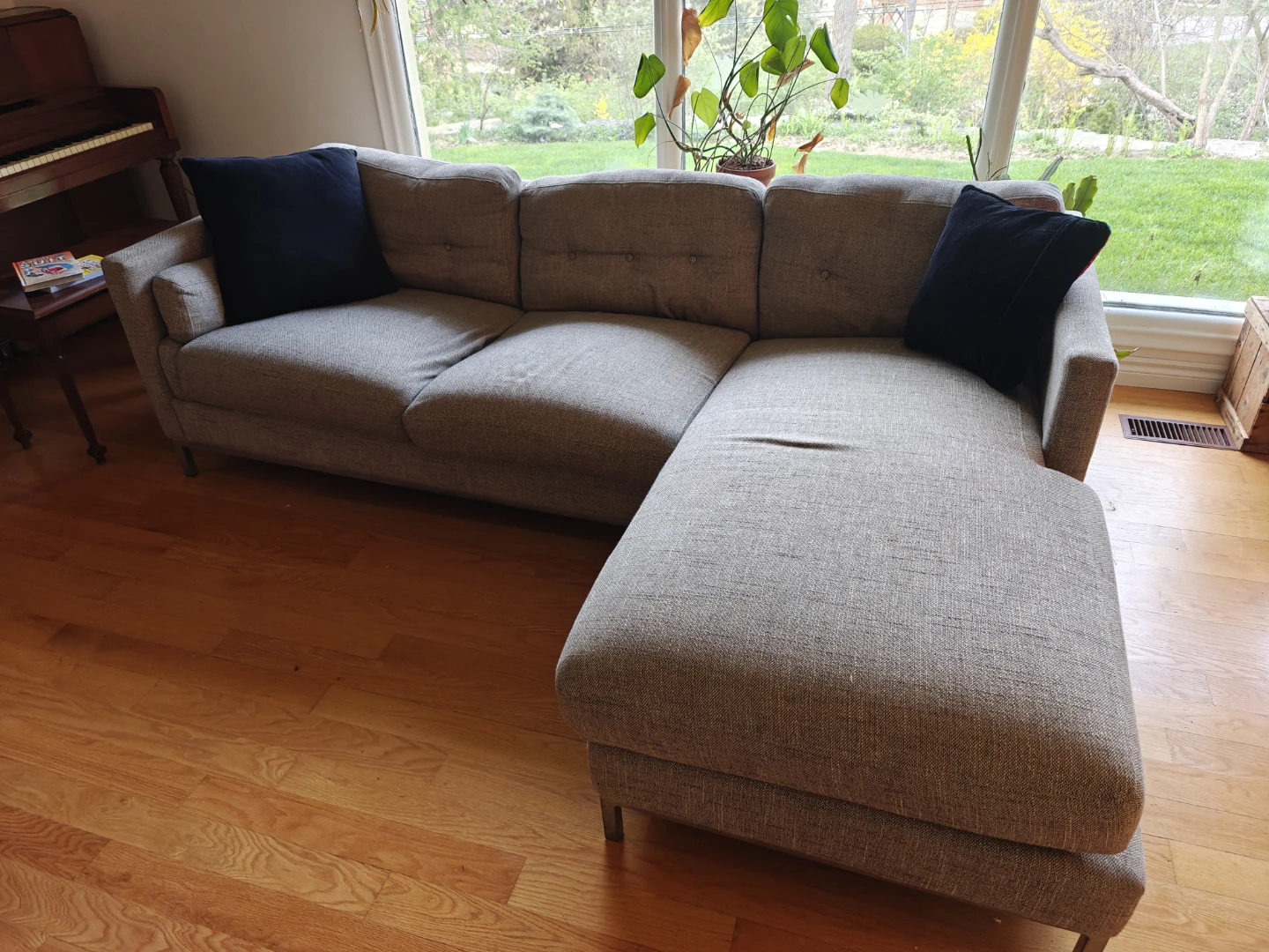 Sectional Sofa (Grey Fabric) - photo 2