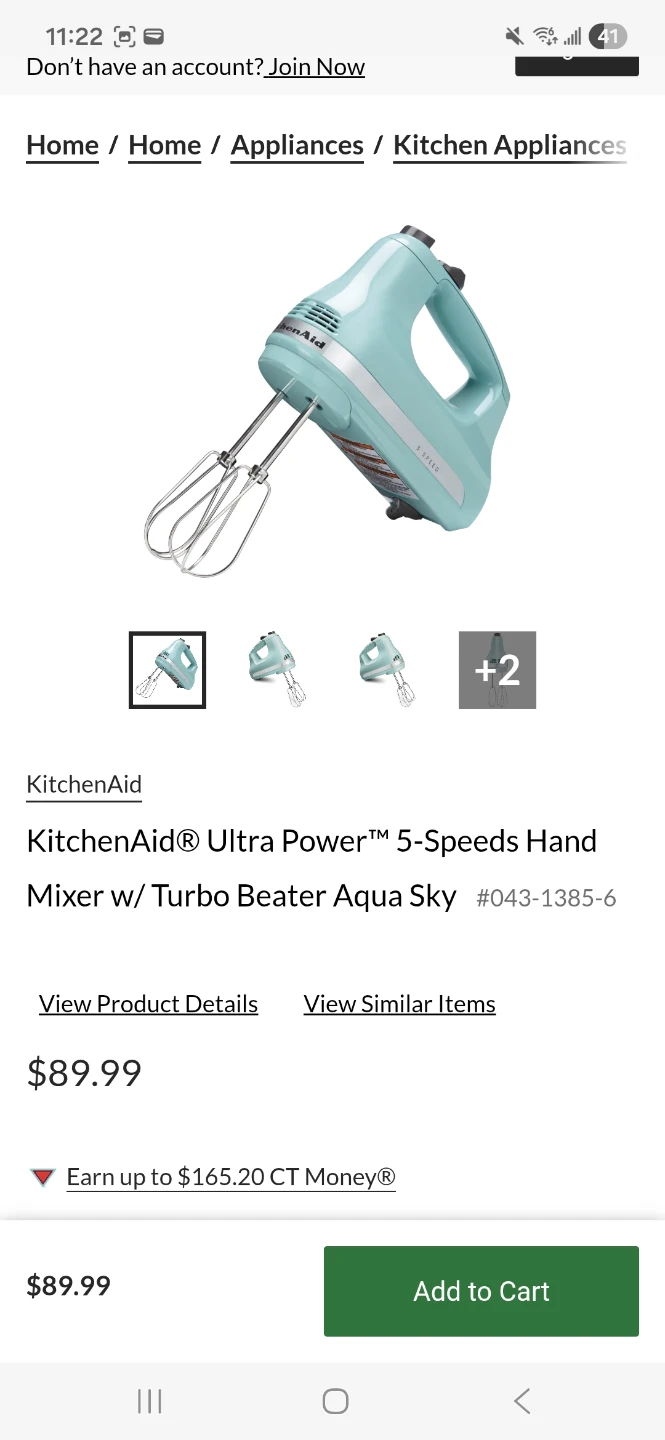Kitchenaid ultra power hand mixer sky blue - photo 3