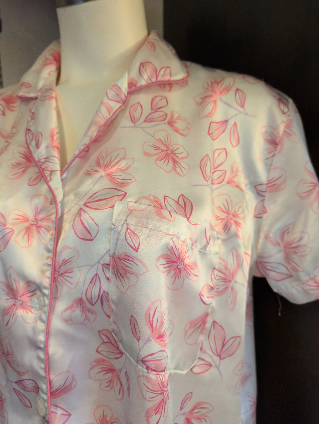 White Satin Floral dress - photo 2