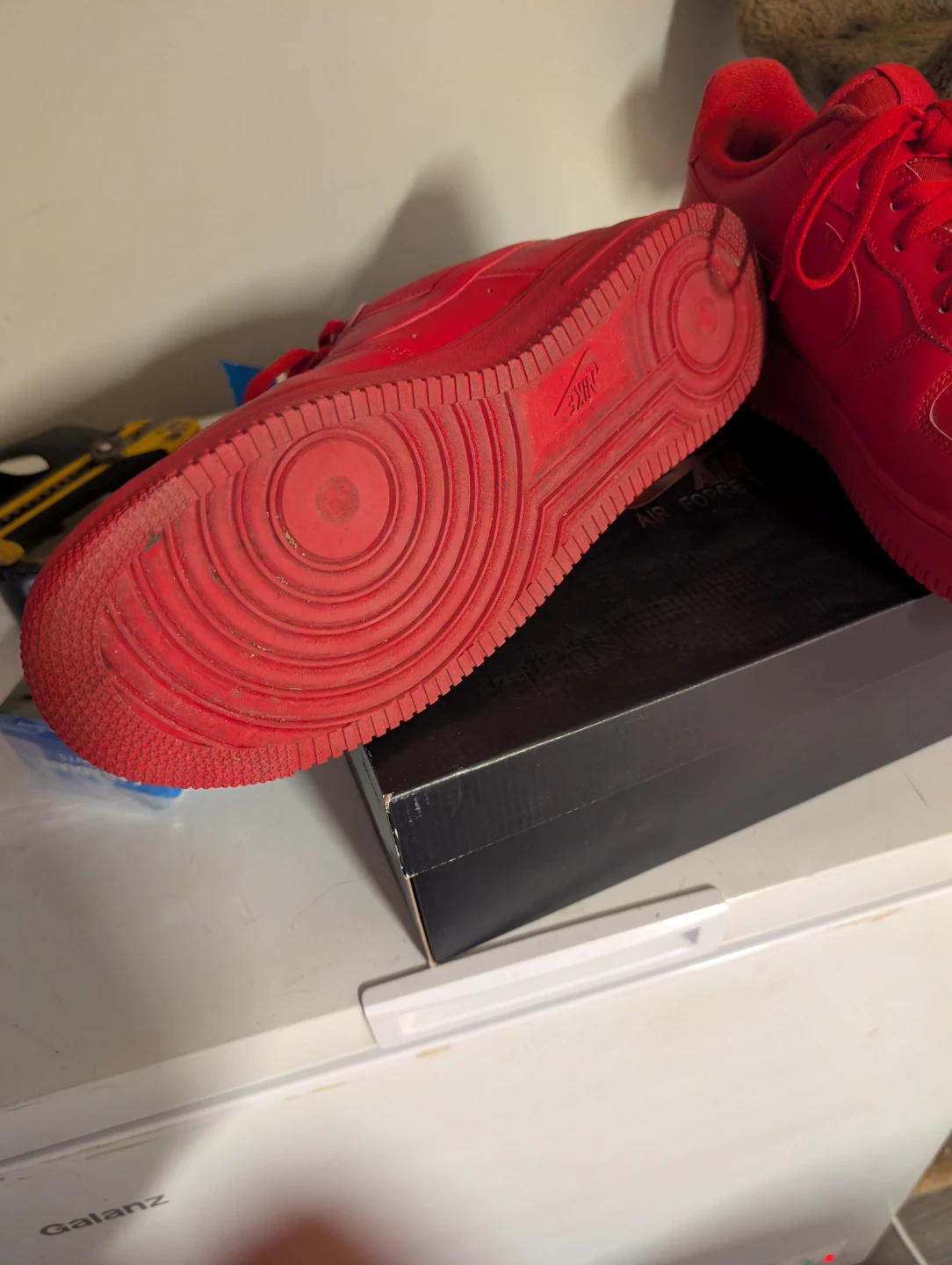 Nike Air Force 1 Red Sneakers - photo 3