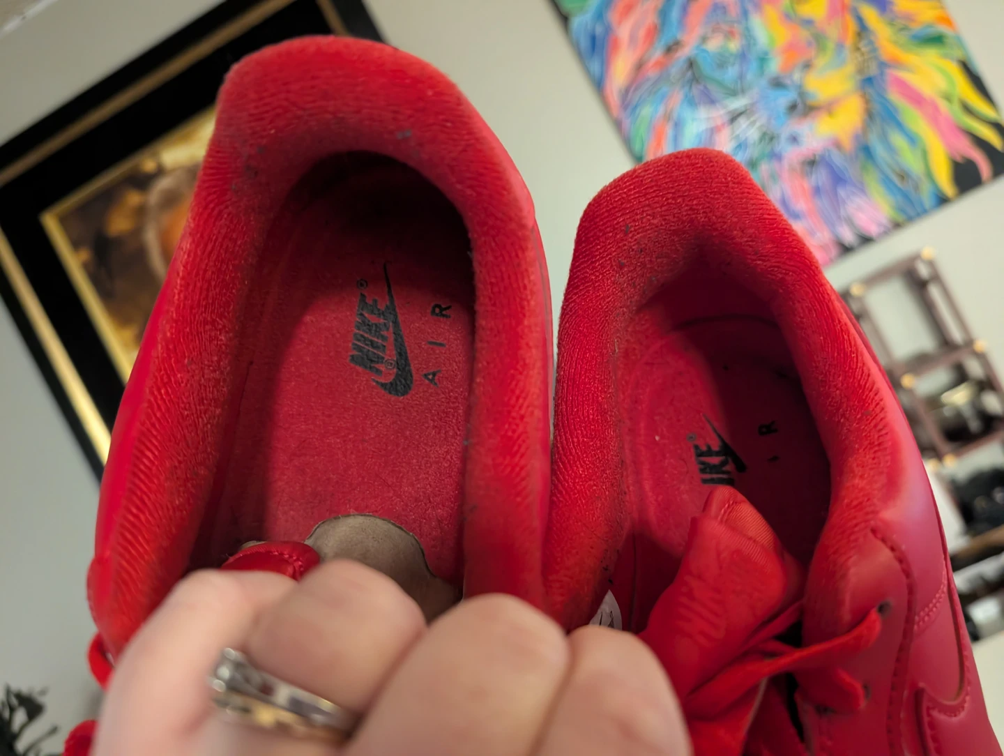 Nike Air Force 1 Red Sneakers - photo 4