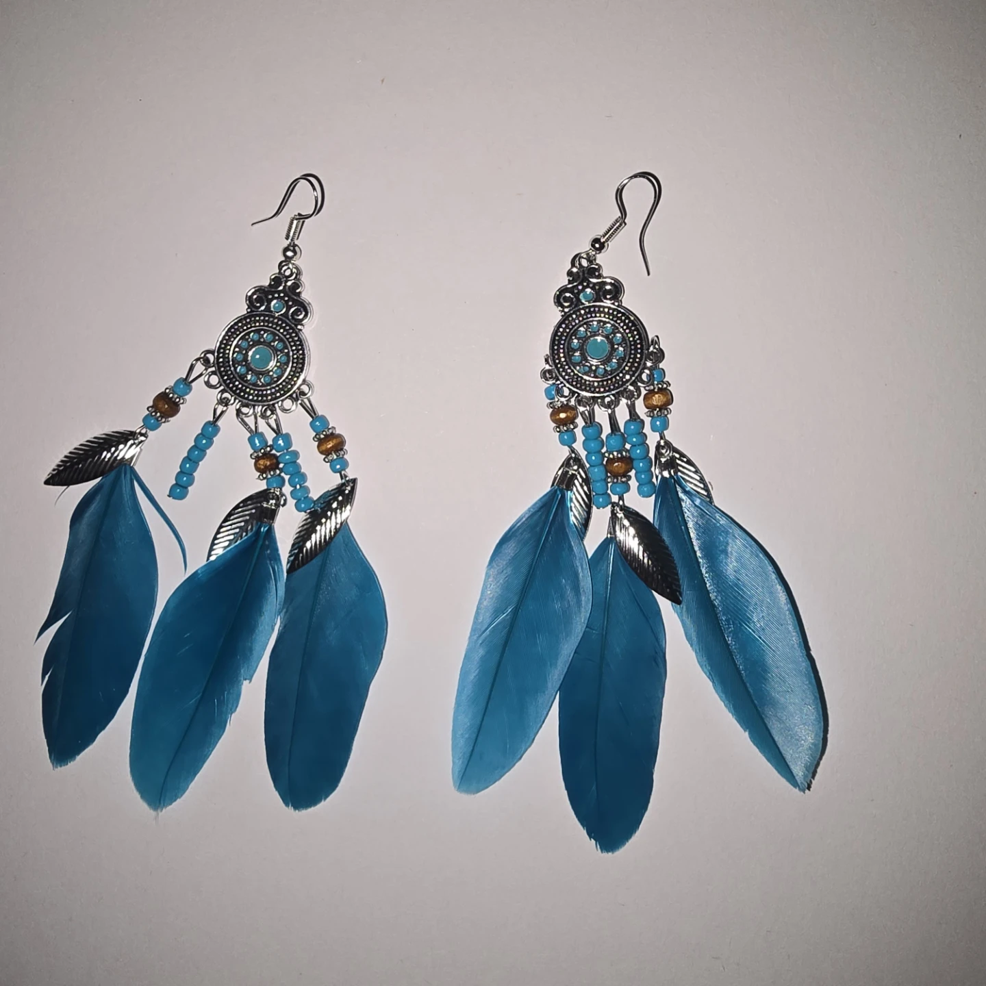 Bohemian Style Feather Earrings - photo 2