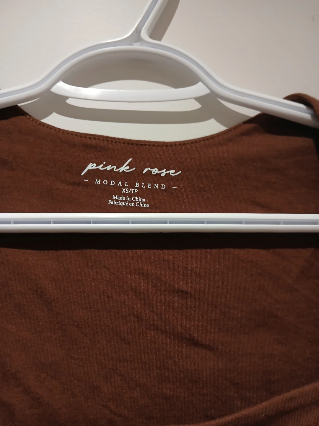 Women XS Pink Rose Brown Long Sleeve Top - photo 2