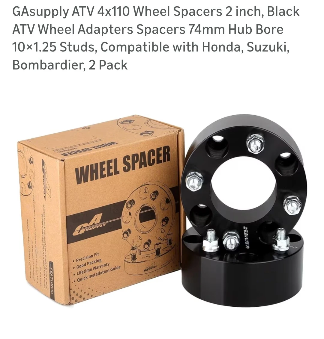 2 wheel spacers*new*silver