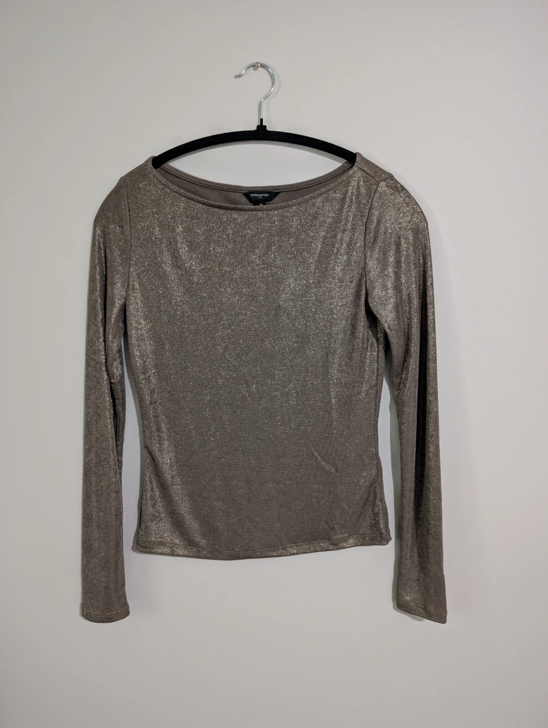 Banana Republic Women's Sparkle Long Sleeve Top - XS