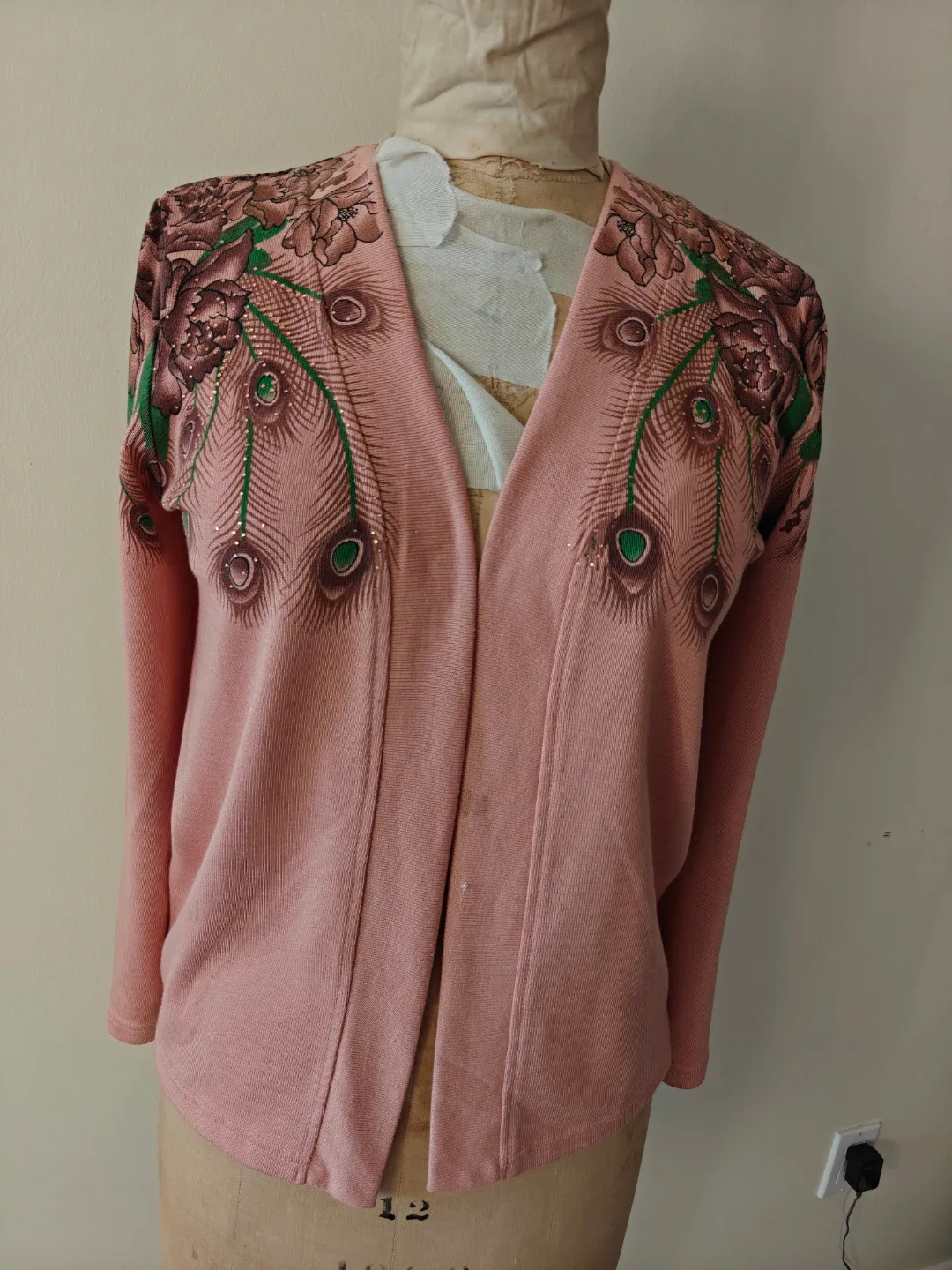 Floral Print Vest with Faux Fur Trim