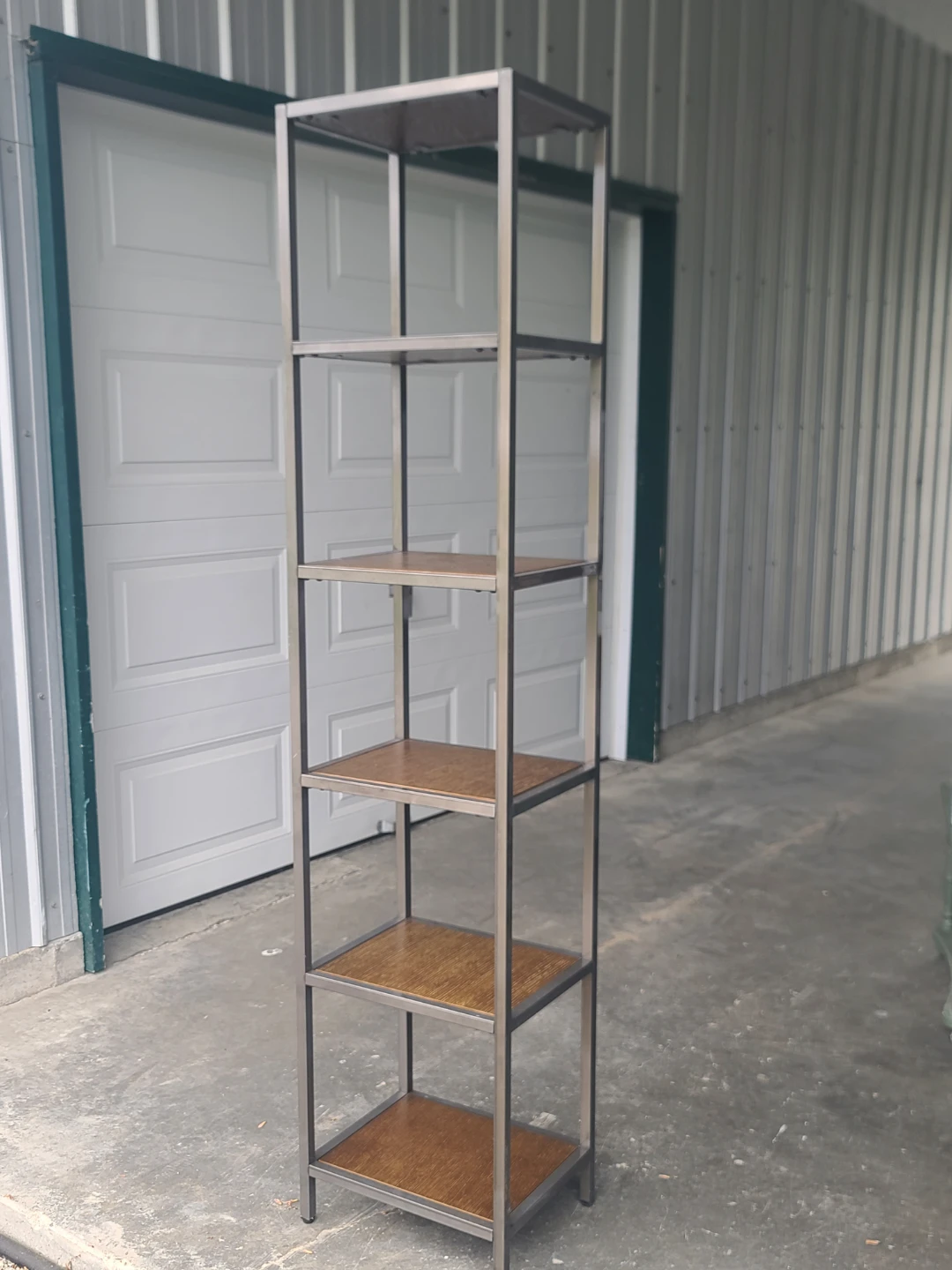 Tall Metal and Wood Shelf Unit - photo 2
