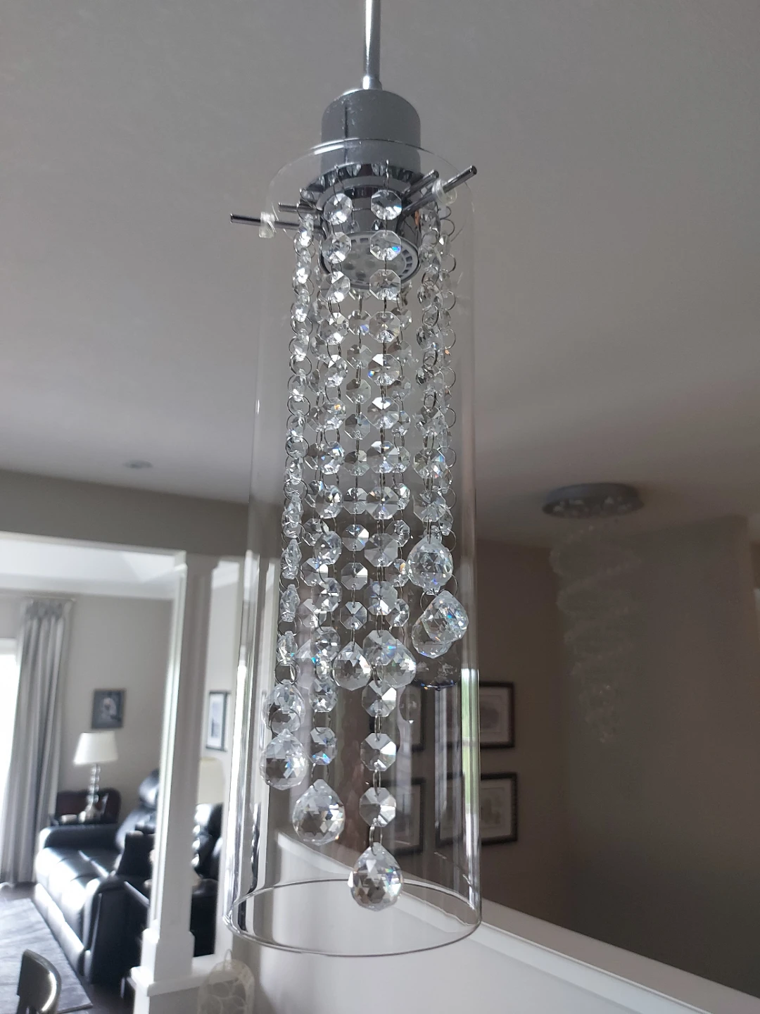 2 Crystal Pendant Light Fixtures - photo 3