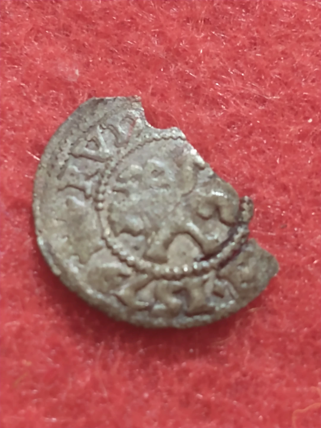 Beautiful Rudolph II of Austria Silver Coin Fragment