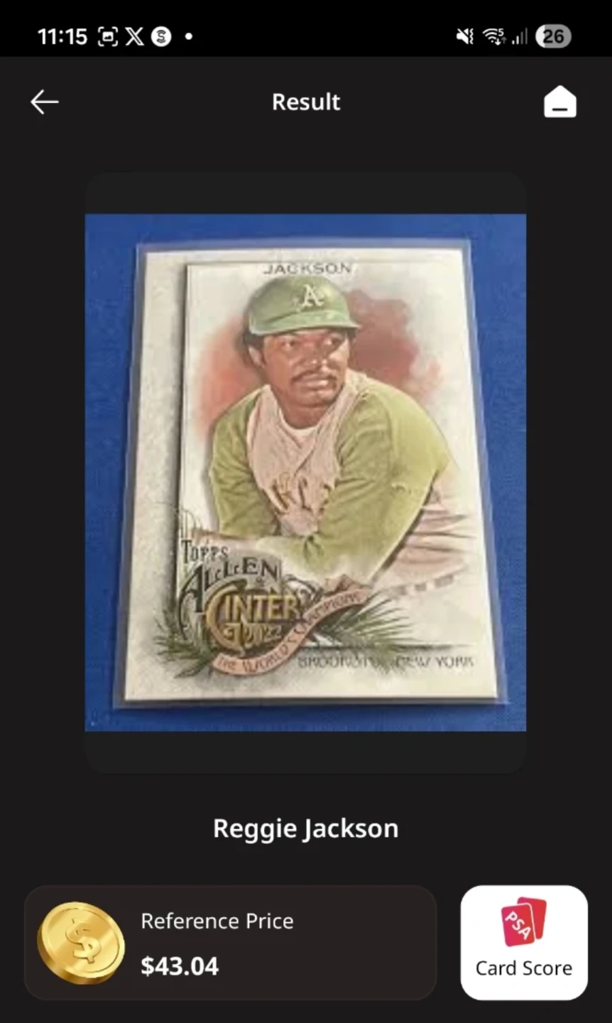 2022 Topps Allen & Ginter Reggie Jackson Baseball Card