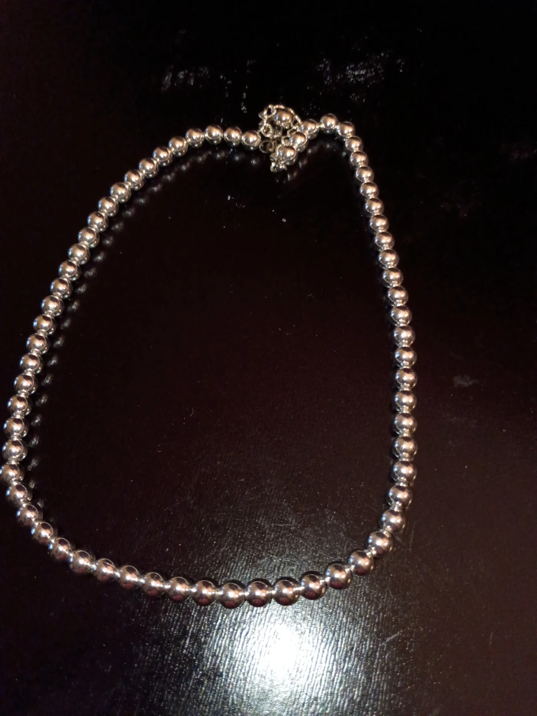 Silver Beaded Necklace