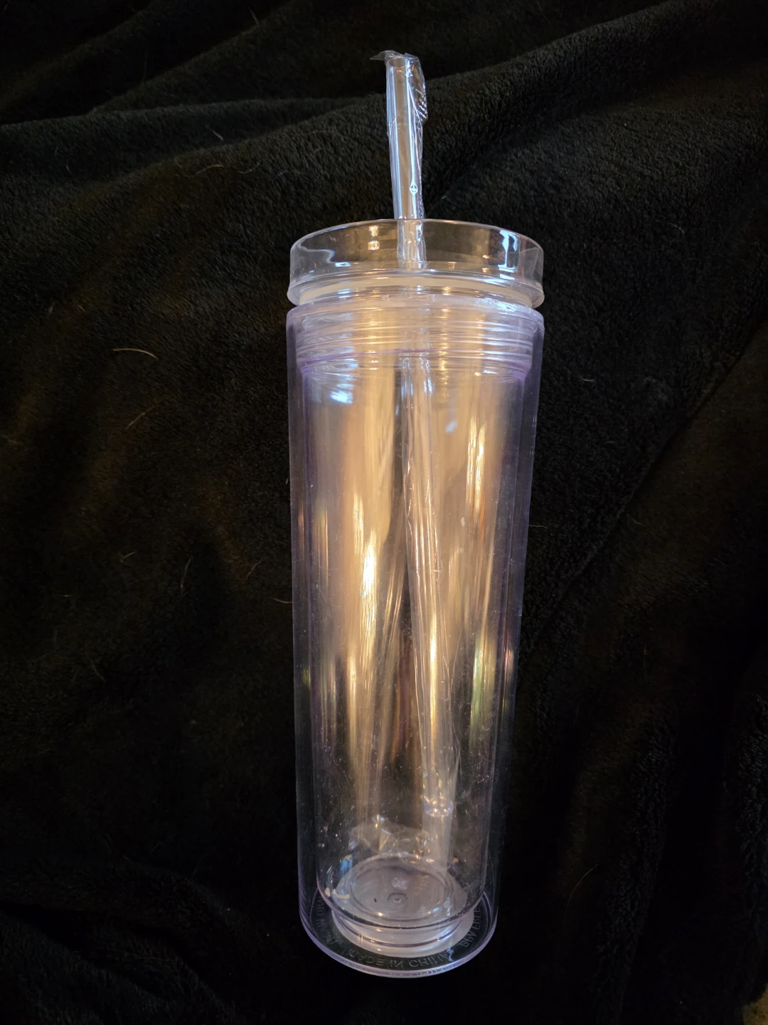 Clear Tumbler with Straw