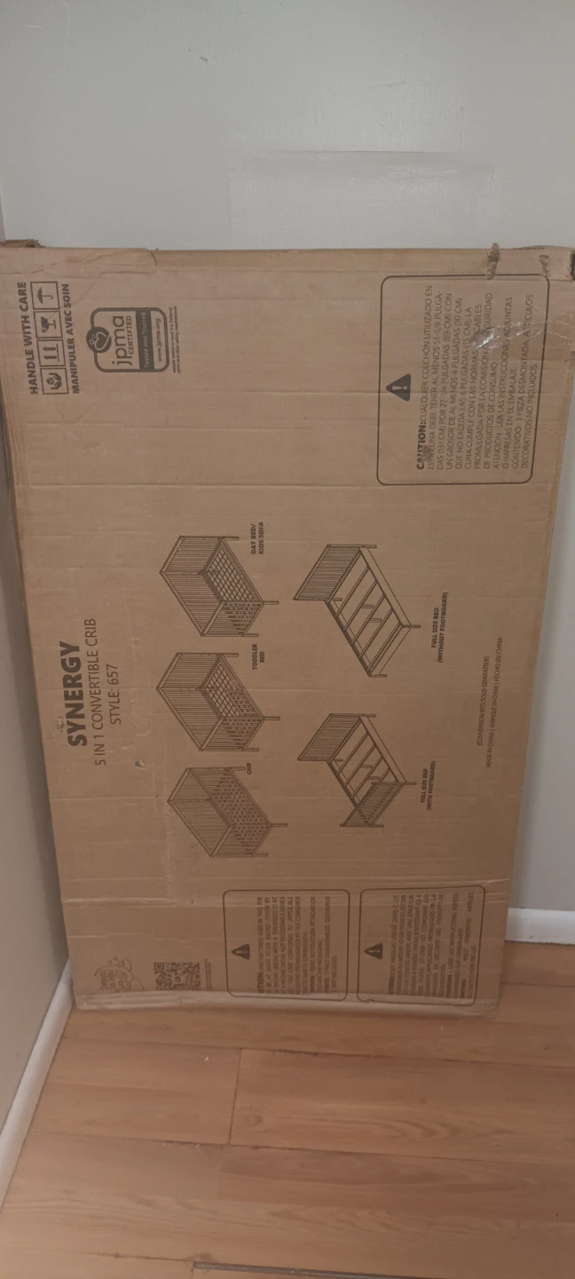 Synergy 5-in-1 Convertible Crib with Dream on me Mattress