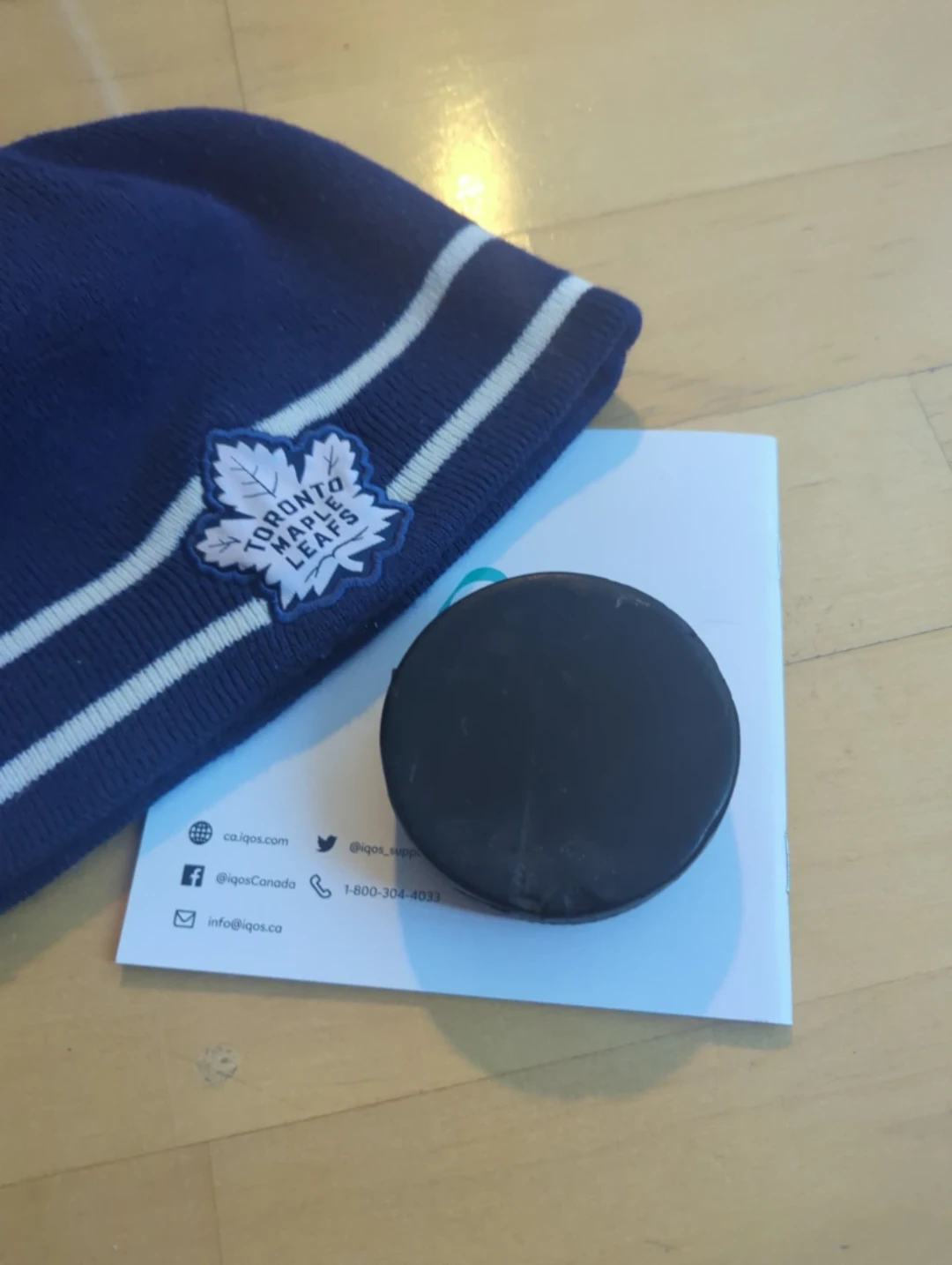 Toronto Maple Leafs Beanie and Puck Set