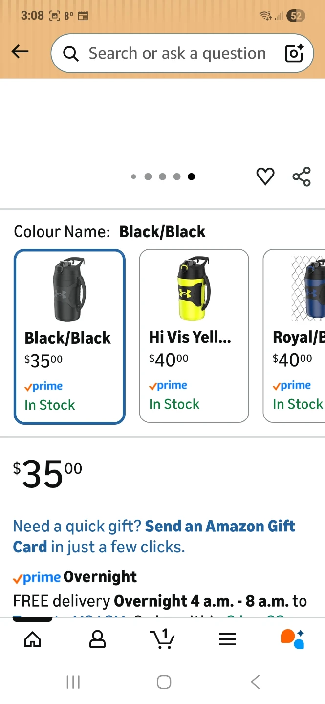 64 oz Underarmour water bottle - photo 2