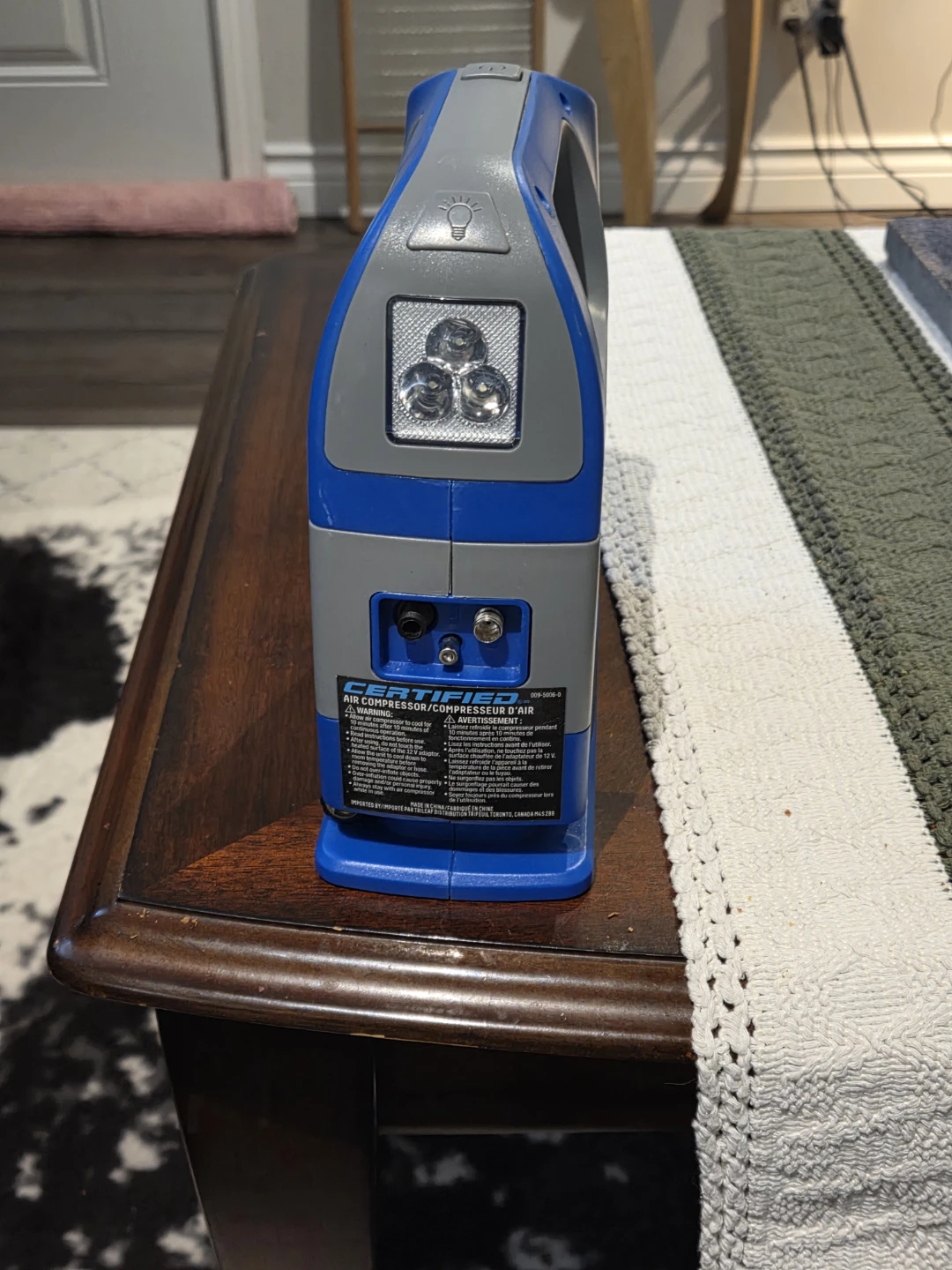Certified Portable Air Compressor Inflator with Gauge - photo 2