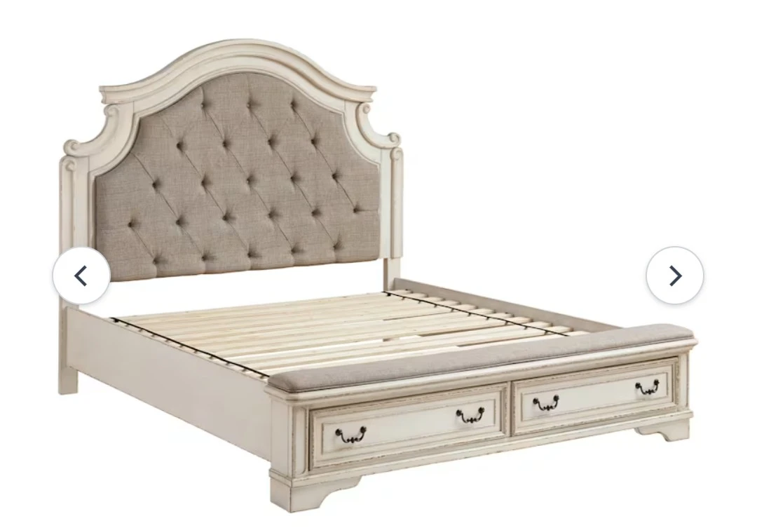 Ashley Vintage Queen Upholstered Bed - photo 4