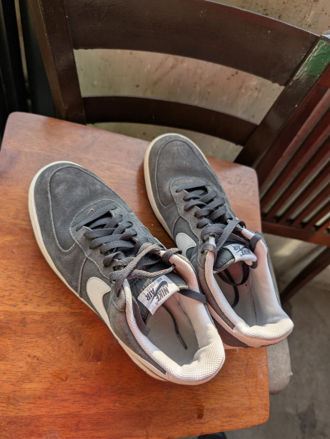 Nike Air Force 1 Sneakers - Grey Suede - photo 2