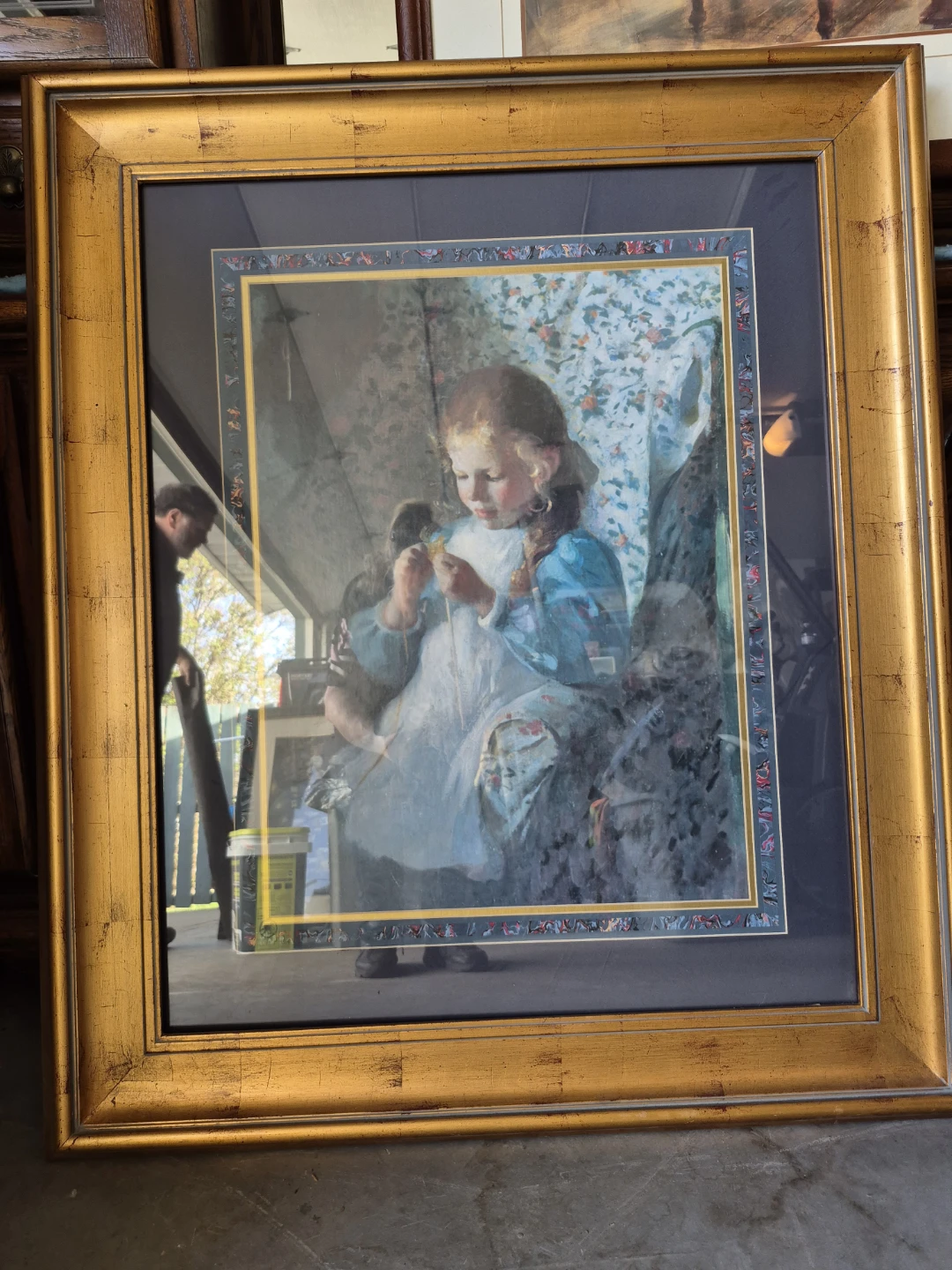 Framed Painting of a Girl