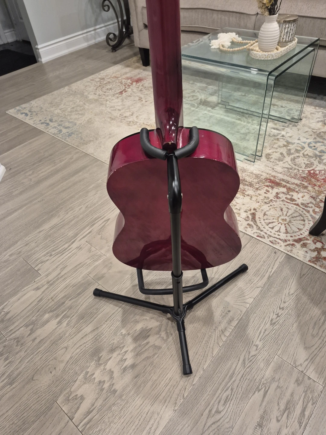 Black Foldable Guitar Stand Holder - photo 2