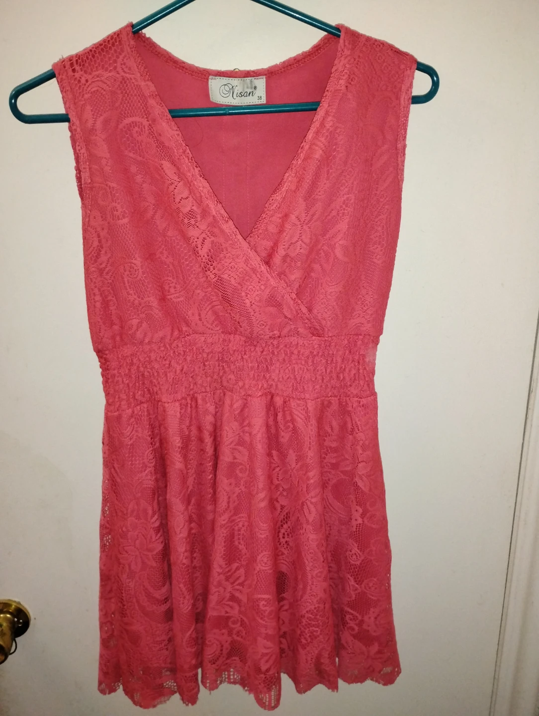 Nisan Pink Lace Dress, European Size 38