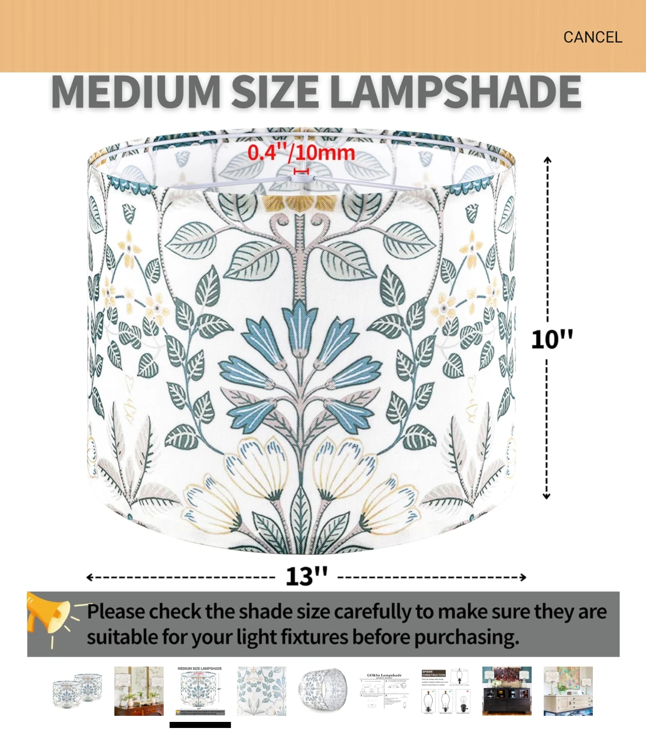 GO&So Lampshade - Medium Size Drum Shade - photo 3