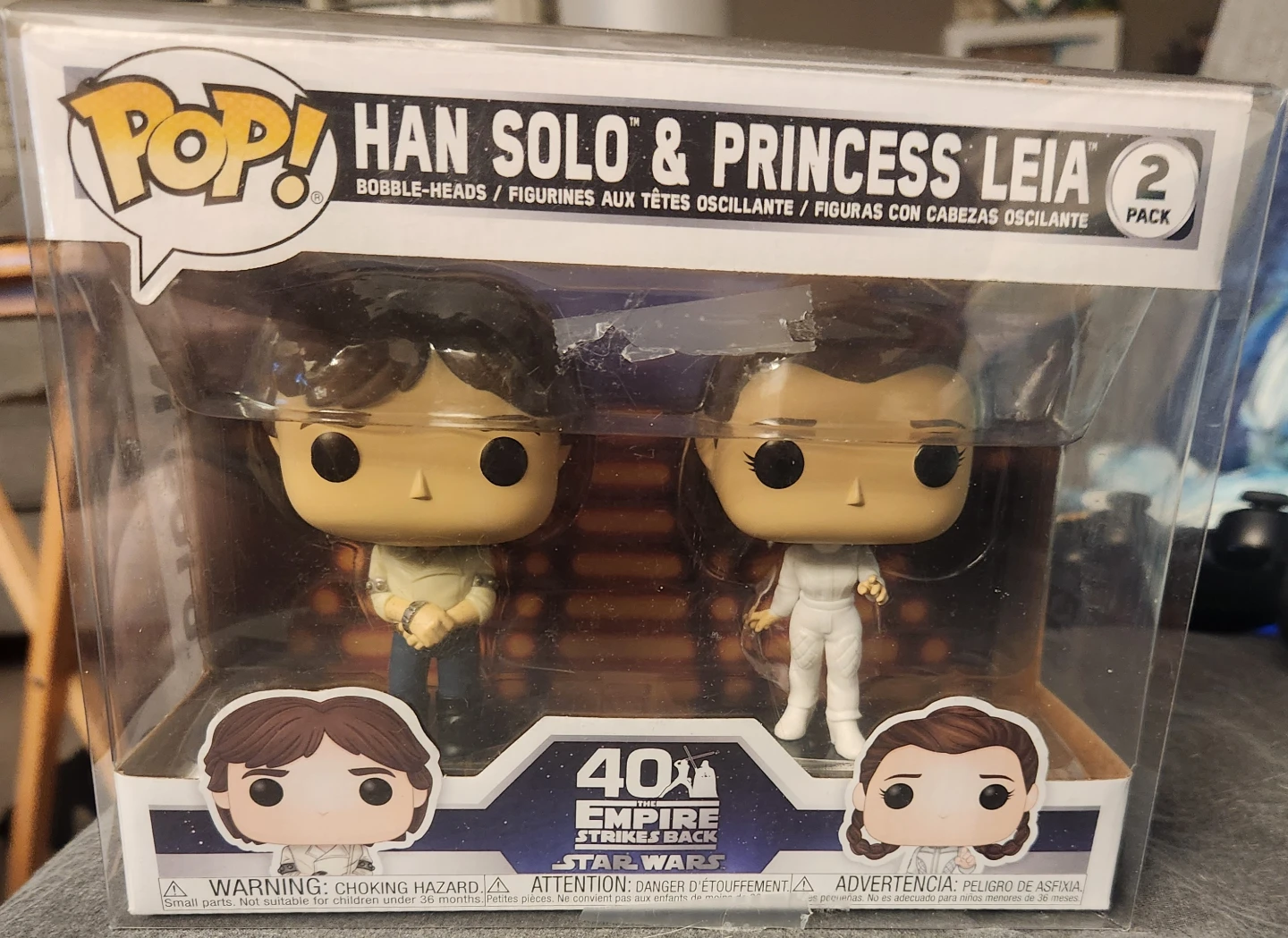 Funko Pop Han Solo Princess Leia 2-pack Star Wars