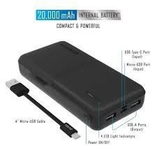 PocketJuice Slim Pro 20,000 mAh Portable Power Bank