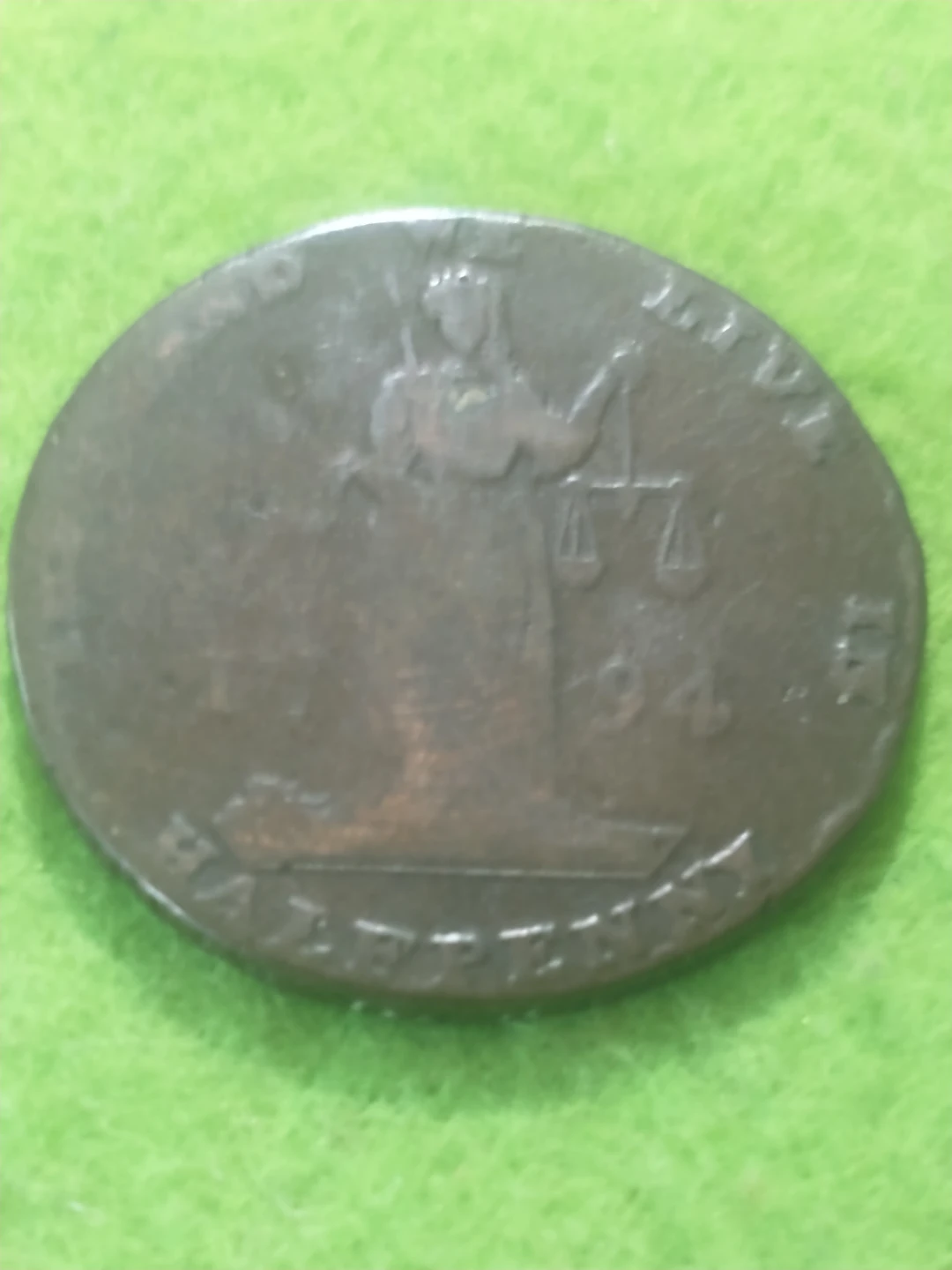 1794 GB Half Penny Coin