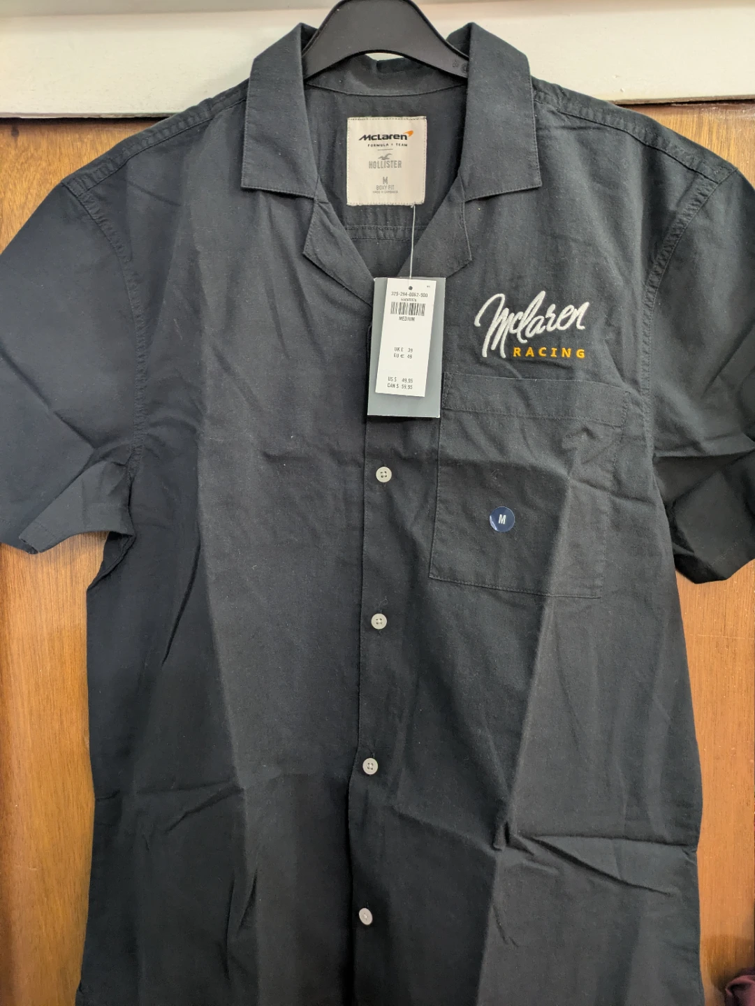 Hollister McLaren Racing Short Sleeve Button Up Shirt - Medium - photo 3