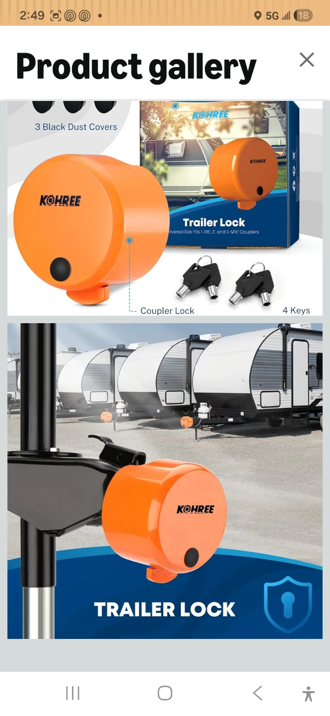 Kohree Orange Trailer Lock - photo 5